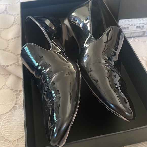 Saint Laurent monogram smoking slippers black patent leather size 38.5 (US 8) - Picture 4 of 5